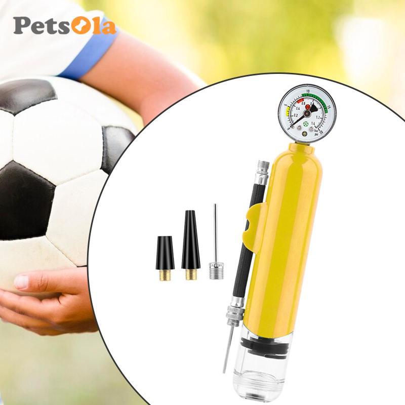 [PETSOLA] Bóng Rổ Bơm Không Khí Bơm Bóng Đồng Hồ Đo Áp Suất Bóng Đá Bơm Xe Đạp Lốp Bơm Di Động Chống Mưa Chống Thấm Nước Thích Hợp Cho Đồ Thể Thao Quà Tặng Tặng Tặng