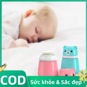 Trong kho Kids 'xách tay gấu Talc hộp-du lịch Puff container cho sử dụng hàng ngày cá tuyết