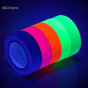 GCDHome UV Phản Ứng Băng Ánh Sáng Huỳnh Quang Phát Sáng Trong Bóng Tối Neon Gaffer HOT