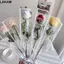 LAKAM 50 Chiếc Tay Hoa Hồng Đơn, Túi Bọc Hoa Ins Phong Cách Hoa, Quà Tặng Túi Bao Bì Bó Hoa Trong Suốt Chống Thấm Nước Kỷ Niệm