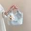 Túi đựng rau củ màu xanh đơn giản Túi Messenger Túi Tote di động có giá trị cao Túi đi làm