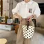 Túi mua sắm nữ sang trọng Springevenstar bằng vải Canvas Họa tiết chấm bi độc đáo Lựa chọn lớn và nhỏ Springevenstar