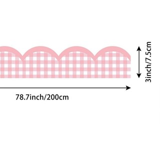VA Bảng tin đa năng Edging Decal Gingham Trim Lớp học Trang trí nhà cửa