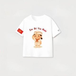 Áo phông cộc tay hình Yêu Tổ Quốc cho bé trai bé gái Kids T Mall áo Cờ Đỏ Sao Vàng Việt Nam cho bé #15