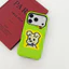 Ốp lưng iPhone Pop Art Puppy nền xanh Neon, Truyện tranh cổ điển Tương thích với iPhone17 / 16 / 15 / 14 / 13 / 12 / 11 Pro Max Plus Ốp bảo vệ họa tiết dòng di động 2 trong 1