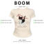 BOOM Áo Baby Tee Nữ Cotton Ôm Body-Áo Thun Ngắn Tay Y2K In Hình PhongCách Mùa Hè, Cổ Tròn Hàng Đầucách hàn quốc phong168