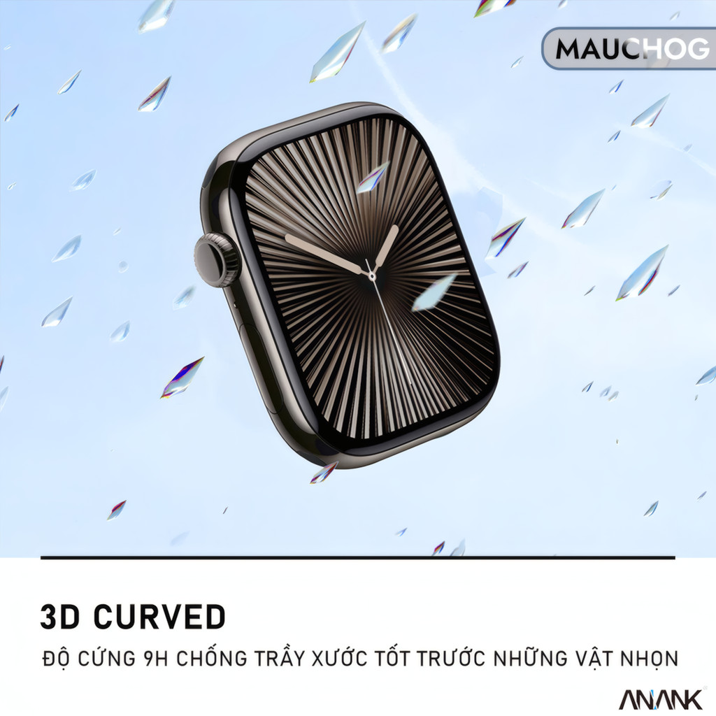 Cường Lực Anank Cao Cấp Siêu Mỏng Cho Đồng Hồ Apple Watch 38mm 40mm 41mm 42mm 44mm 45mm 46mm 49mm