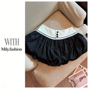 Milyfashion Cao Cấp Chấm Bi Quần Short Mùa Hè Phong Cách Mới Retro Tất Cả Trận Đấu Bud Thường Ngày Rời Ôm Hơn Nhìn AQVC