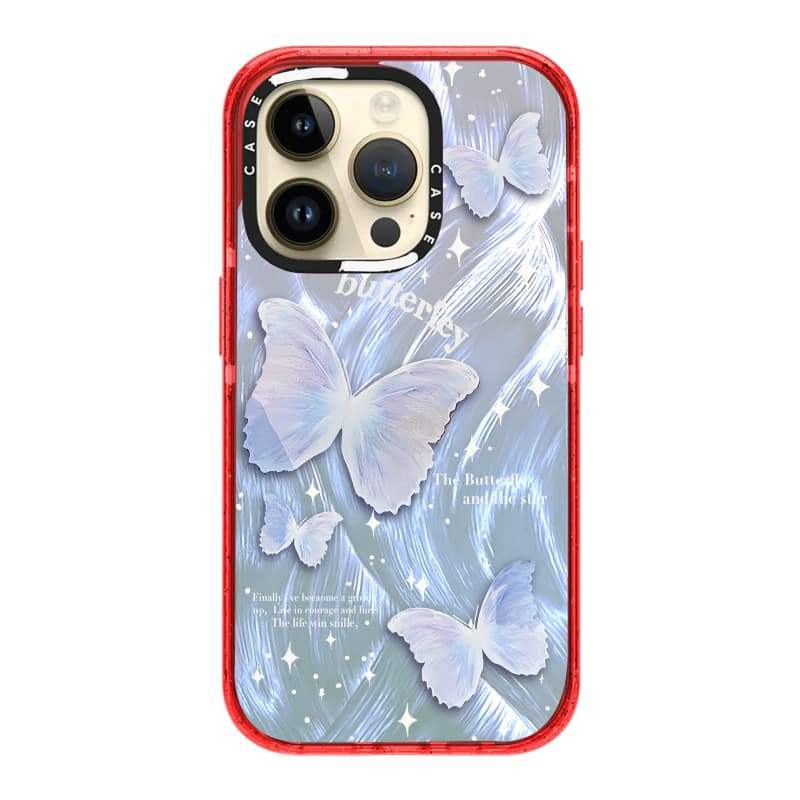 CASECASE X Bướm Cam / Đỏ / Perri Bộ Sưu Tập Kẹo Tím Màu Trong Suốt Cứng Từ Hút Tác Động Cho Apple IPhone 13 14 15 16 17Pro Max Plus Có Hộp
