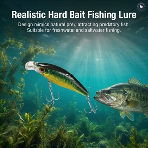 Mồi Minnow nổi 7,5cm 6,7g cho câu cá Bass Pike với khoảng cách đúc dài và thiết kế mô phỏng cao
