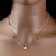 Vòng cổ nhiều lớp WEETW, Dây chuyền cổ Vòng tay quyến rũ ngôi sao màu vàng, Xu hướng mới Mặc hàng ngày Dây chuyền xương đòn đôi bằng thép titan hai lớp