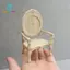 Gamchiano Khắc Đơn Ghế 1 / 12 Di Động Mini Vintage Ghế Đeo Tay Cho Vườn Thu Nhỏ Màn Hình Cửa Sổ Làm Bánh Cảnh Đạo Cụ Chụp Ảnh