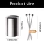 Sẽ Tăm Inox Có Thể Tái Sử Dụng Cocktail Xiên Trang Trí Picks Đẫm Máu Xiên Kim Loại Cocktail Picks 15Pack + Hol