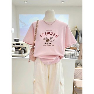 （Giao hàng 24h）Angela Áo thun Cotton in hình Ngựa Hotrend 2026 ALICEVN, Áo thun nữ dáng vừa in hình, chất thun dày dặn