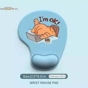 TRTR 1 Mới Hoạt Hình Động Vật Silicon Cổ Tay Miếng Lót Chuột Còn Lại Để Bàn Thảm Chuột Miếng Lót Chống Vết Bẩn Phụ Kiện Máy Tính VN