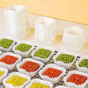 TRTR 500 / 1000 Chiếc Vuông Cupcake Lót Nướng Bánh Chảo Lót Giấy Nướng Cốc Cho Cupcakes Cup Liners Đồ Dùng Dự Tiệc VN