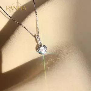 PNPIA- Sáng Bóng Giọt Nước Hình Nelace Cho Nữ Zircon Giọt Nước Mặt Dây Chuyền Xương Đòn Dây Xích Nelace Quà Tặng Ngày Lễ Tình Nhân Trang Sức Tiệc Cưới