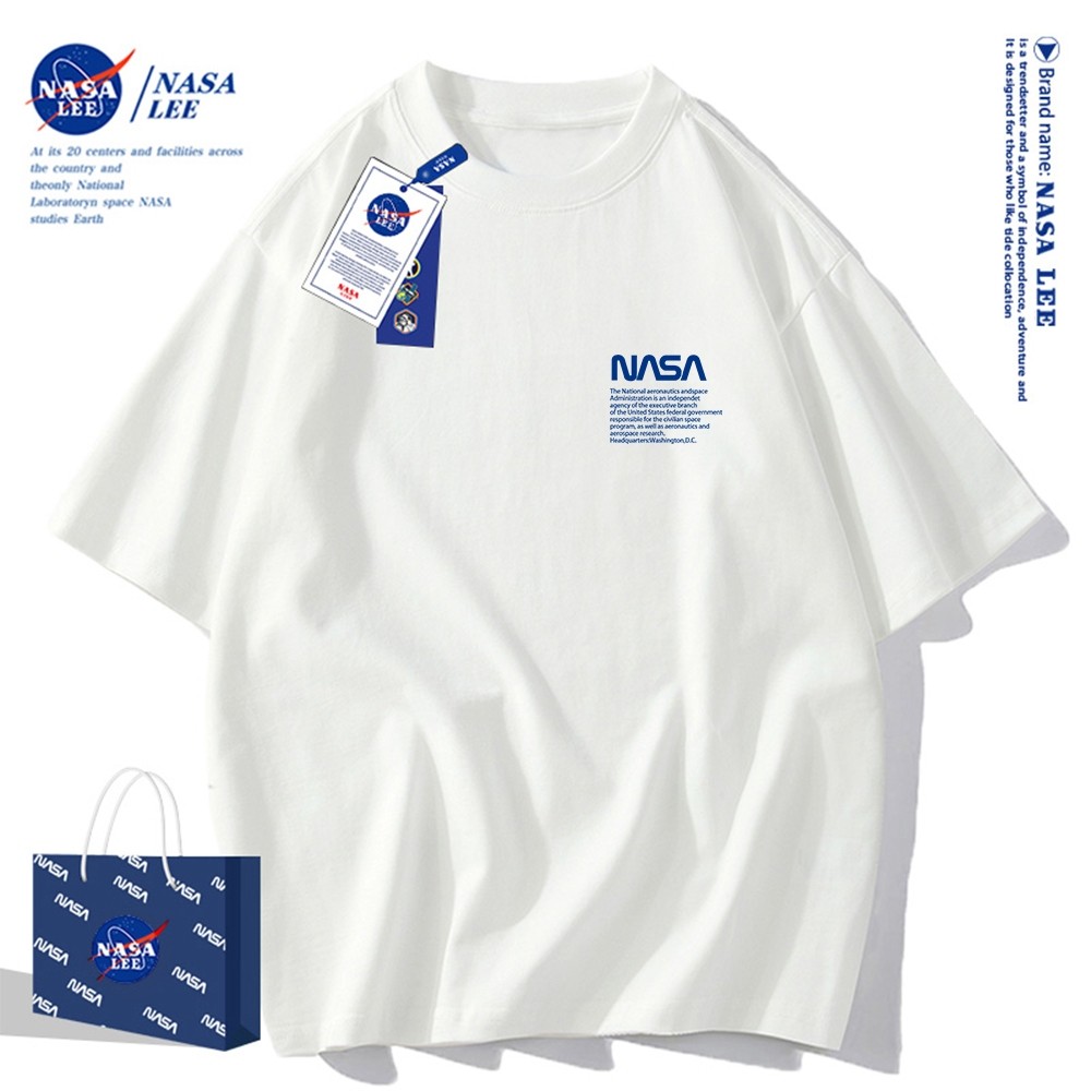 （Giao hàng 24h）Angela NASA Áo Thun Tay Ngắn Dáng Rộng In Chữ nasa Thời Trang Mùa Hè 2026 Cho Cặp Đôi