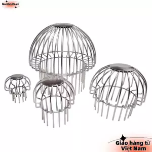 Vỏ thoát nước ban công NORDICLIFE, Ống thoát nước sàn bằng thép không gỉ tròn, Ống thoát nước lớn chống tắc nghẽn ngoài trời Nắp ống nước thoát nước
