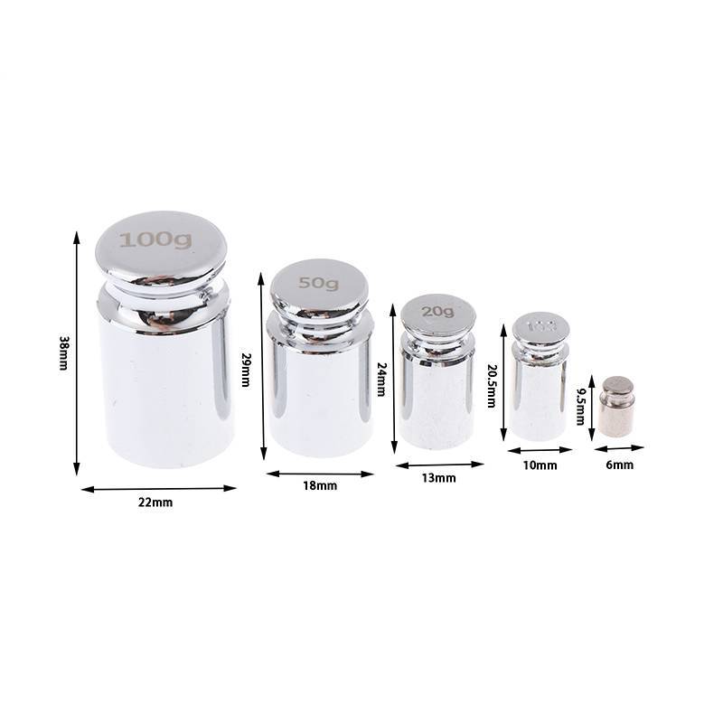 Dụng cụ giảng dạy cân bằng điện tử GHX Dụng cụ gia đình 2g / 10g / 20g / 50g / 100g Gram Cân Trọng lượng Mạ Chrome Hiệu chuẩn chính xác VN