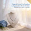 Vòng cổ mặt dây chuyền cáo pha lê trắng dành cho nữ - Dây chuyền đính cườm Aquamarine - Trang sức xương đòn có thể điều chỉnh (Nhẹ nhàng Thân thiện với da Thanh lịch)