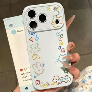 Vẽ nguệch ngoạc manh vật Thích hợp iPhone 17/16 trường hợp điện thoại 1512 mới 1314