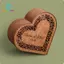 Hộp đựng tiền bằng gỗ trái tim có thể trình bày bằng gỗ trái tim heo đất Trang trí gia đình bằng gỗ cho cặp đôi, cặp đôi mới cưới, kỷ niệm, bàn quà tặng