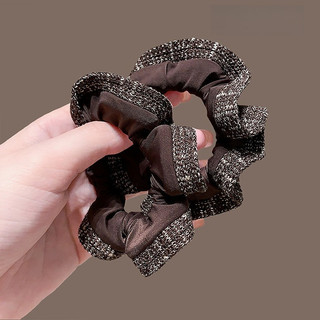 MAUROPOLI Nhật Bản Phong Cách Hàn Quốc Vải Dệt Kim Scrunch Dây Buộc Tóc Cao Đuôi Ngựa Co Giãn Cao Dây Buộc Tóc Dây Buộc Tóc