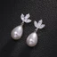 Phong Cách Mới Lá Zircon Ngọc Trai Mặt Dây Chuyền Bông Tai Tính Khí Phù Hợp Với Đơn Giản Tươi Trang Sức Bông Tai GST6