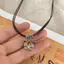 XOITU Phong Cách Trung Hoa Thời Trang Retro Bện Dây Nelace Bướm Hoa Mặt Trăng An Toàn Lo Mặt Dây Chuyền Nelace Nữ Vintage Trang Sức VN