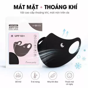 COMBO 4 Chiếc Khẩu trang ANTI UV cool mask Unicare Chống Nắng 1 lớp thoáng nhẹ, chống tia UV-UPF50+