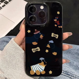 Ốp Lưng IPhone 13 15 11 17 16 12 14 ProMax  Chó xúc xích dễ thương 7 8Plus XR X XS Max