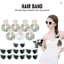 14 Chiếc Satin Scrunchie Buộc Tóc Cho Đám Cưới Kính Mắt Giá Đỡ Màu Trơn Hình Trái Tim Kính Mát Cưới Khách Lụa Scrunchie Kính Mắt