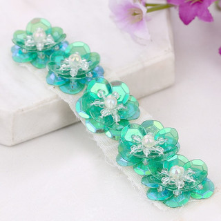Nhỏ Hoa Đính Kim Sa Lấp Lánh Tất Cả Handmade Tự Làm Giày Hoa Miếng Dán Vải Quần Áo Kim Sa Lấp Lánh Trang Trí Hoa Phụ Kiện 5 Miếng J5PW