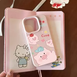 Vỏ lưng iPhone 17 Pro 14 Plus 13 Pro hình heo may mắn thiết kế xinh xẻo chống trầy xước