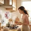 Quạt Làm Mát YUJUNI, Quạt Ổ Cắm Tường Treo Tường Bảy Lá, Di Động 360 Độ Có Thể Điều Chỉnh 3 Chiều Cắm Tiết Kiệm Năng Lượng Nhà Bếp Quạt Mini Mùa Hè