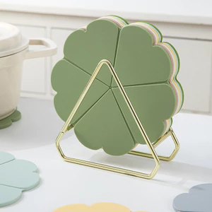 Hoa Silicon Cách Nhiệt Thảm Bắc Âu Sáng Tạo Bàn Thảm Hộ Gia Đình Coaster Chống bỏng Placemat Thảm Nồi Chịu Nhiệt Độ Cao P3GR