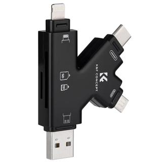 Đầu đọc thẻ nhớ SD/microSD K&F Concept 4 in 1 Đa Cổng Kết Nối – Thiết kế đa năng, linh hoạt