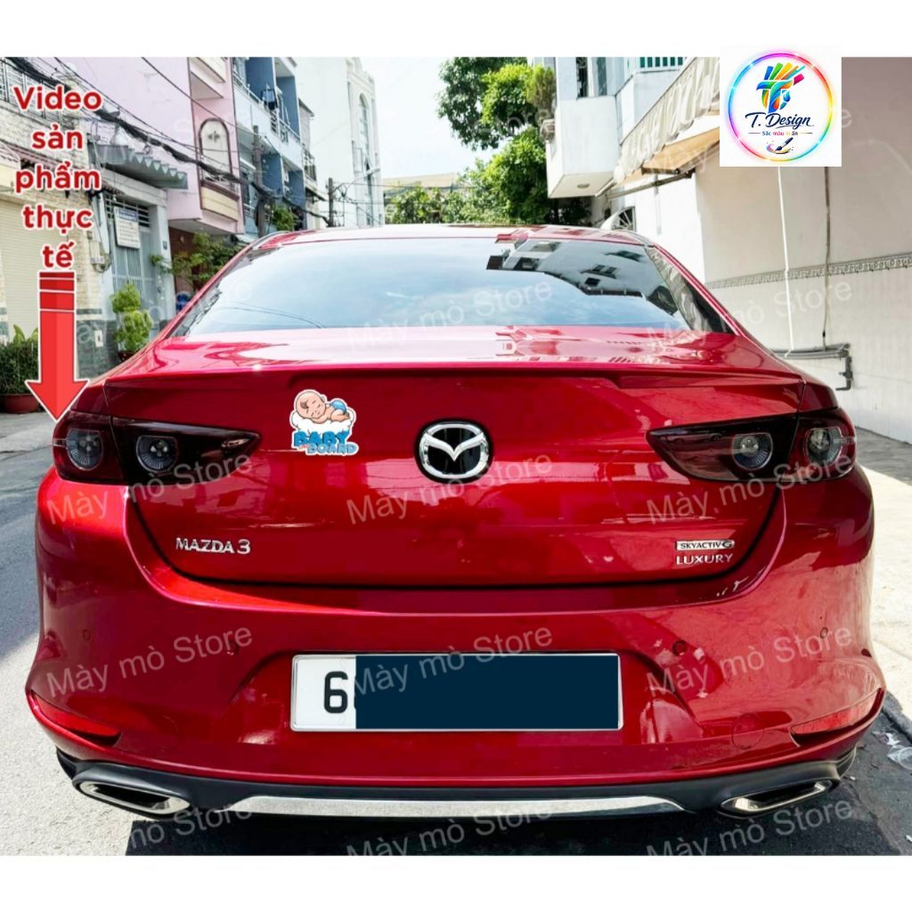 Decal "Baby In Car" Dán Xe Chống Nước Dễ Thương Cho Bé Trai/Gái - Mày Mò Store