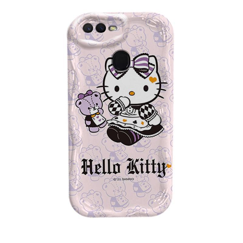 Ốp Silicon Hoạt Hình Cho OPPO A5S A7 A12 F9 F9 Pro 3D Phụ Kiện Vỏ Điện Thoại Mềm TPU Kitty Sinh Viên Ốp Lưng Chống Sốc