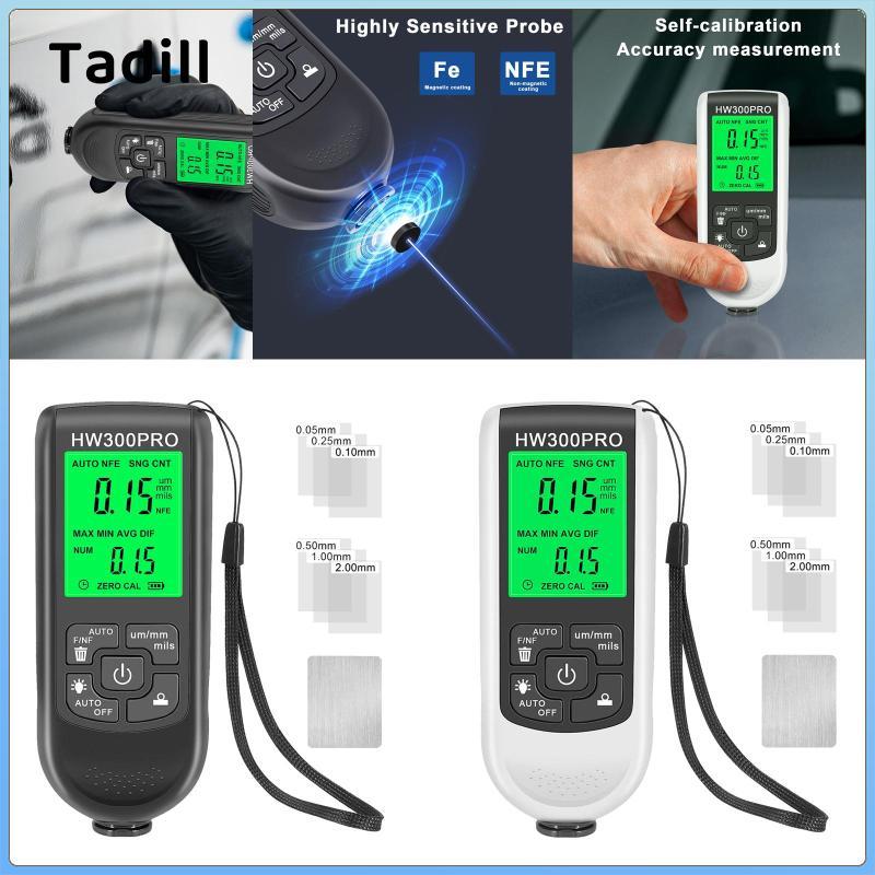 Máy đo độ dày sơn di động 0 ~ 2000Um Độ phân giải 1M Máy kiểm tra độ chính xác cao cho ô tô