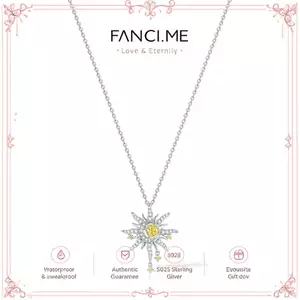 FANCIME "Soluna Nexus" Citrine Vòng cổ bạc thạch anh tháng 11