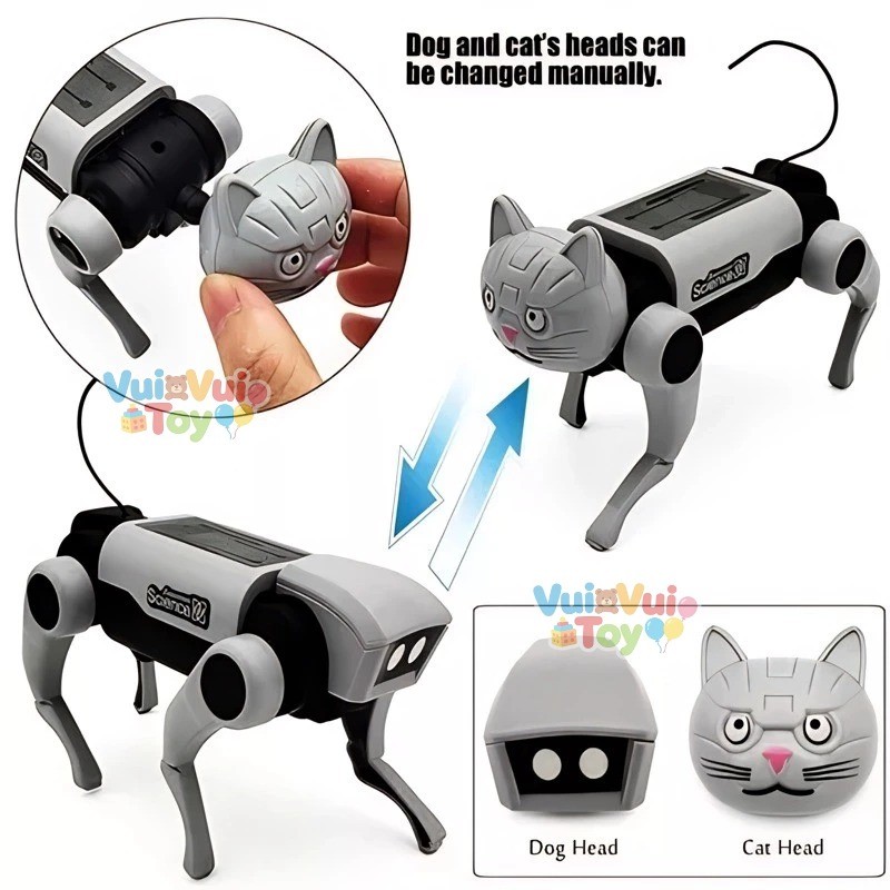 DIY mèo chó robot điều khiển từ xa – Đồ chơi lắp ráp, phát triển trí tuệ