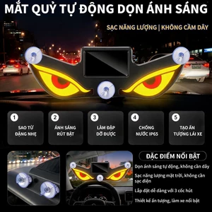 Xe chạy bằng năng lượng mặt trời Đèn Neon không dây Cool DEMOMON EYE Led Đèn xung quanh