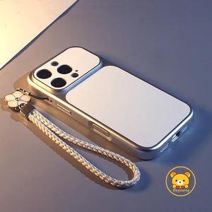 Ốp Điện Thoại Da PU Trắng Cho Realme 16 15 15X 15T 14 14X 14T 13 12 12X 11 9 Pro Plus 9i 8 8S 7 7i 6i 5 5s 5i 5G 4G Vỏ Mềm Mờ Đơn Giản Dễ Thương Có Vòng Tay