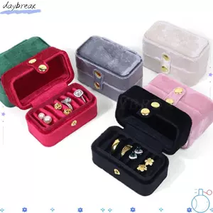 Hộp đựng đồ trang sức DAYBREAK, Hộp đựng đồ trang sức mini nhung sang trọng, Hộp đựng nhẫn có dây kéo mini dành cho nữ Cô gái