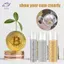 HFTOY 10 Chiếc Ống Đồng Xu Quý Cuộn Bọc Nhựa Đựng Đồng Xu Trong Suốt Hộp Đựng Tiền Xu ~