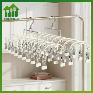 SWEET Multi Clip Kẹp Quần Áo Bằng Thép Không Gỉ So Sấy Ra 24 Chốt Móc Treo Quần Áo Chắc Chắn Cho Ban Công Phòng Tắm Máy Sấy Sử Dụng n