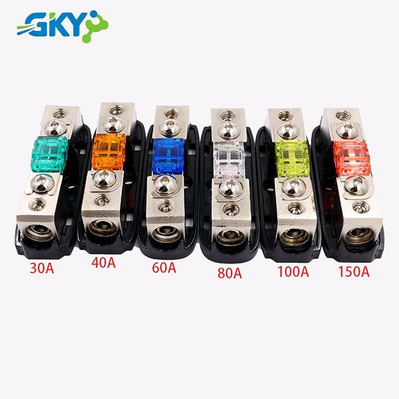 GKY Âm Thanh Xe Ô Tô Cầu Chì Nguồn Cầu Chì 30-150A Âm Thanh Nổi Một Chiều AGU Cầu Chì Giá Đỡ GKY