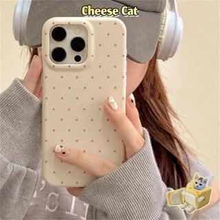 ins Ốp điện thoại đơn giản chấm bi phong cách Hàn Quốc cho iPhone 12 11 13 14 15 16 17 Pro Max XR Xs Max 7 Plus 8 Plus